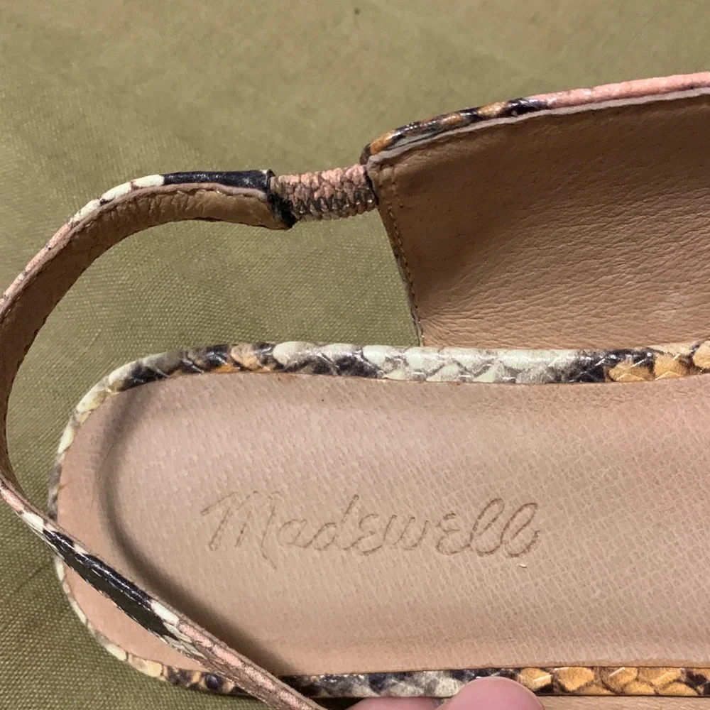 Madewell Multicolor Snake Print Slingback Flats - Picture 2 of 4